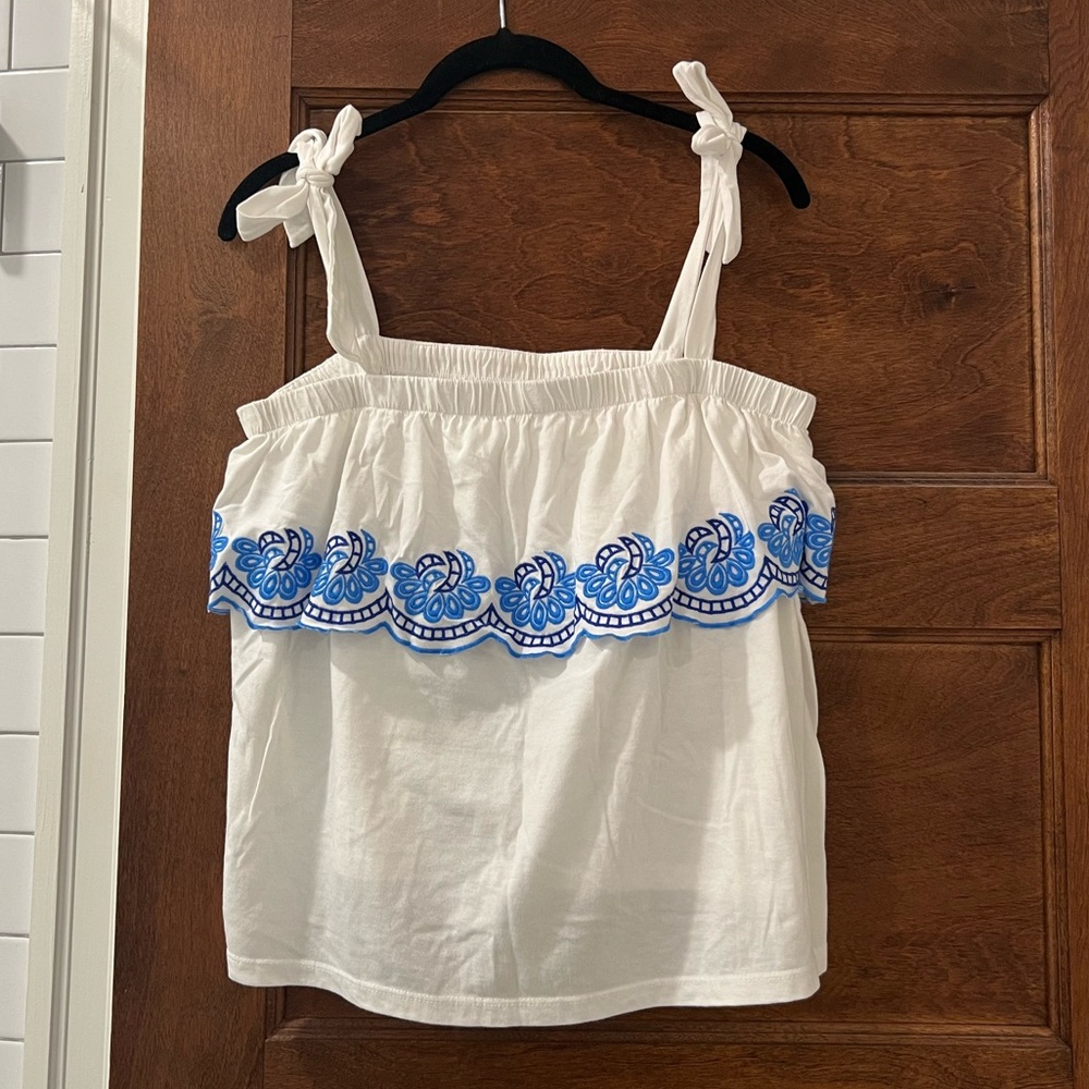 Lilly Pulitzer Benita tank in blue and white NWOT
